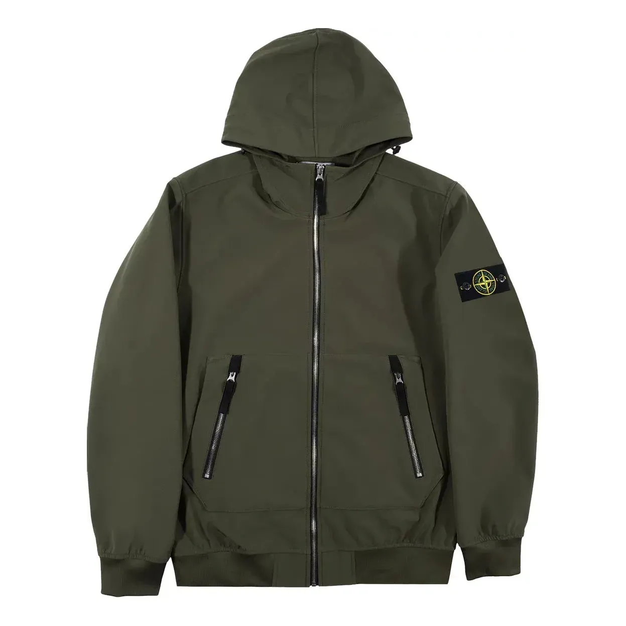 STONE ISLAND Soft Shell-R Hooded Jacket 'Olive Green' 741540727-V0058 sold by KicksCrew
