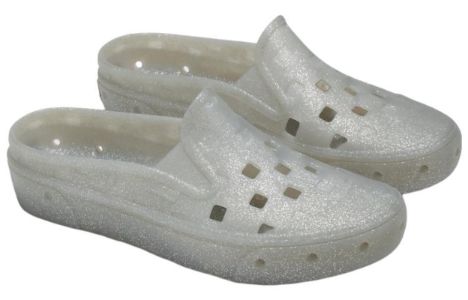 Vans Slip-On Mule TRK Glitter Shoes 'Grey' VN0005V8BGF sold by KicksCrew