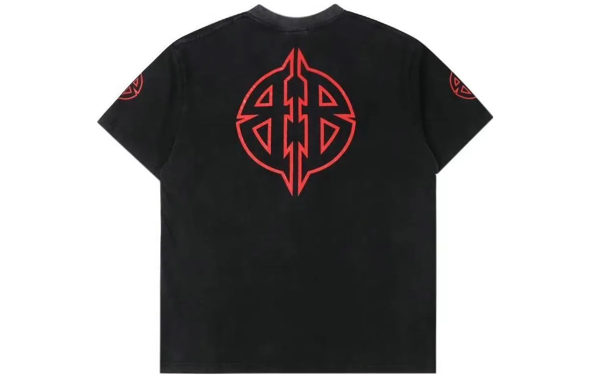 Balenciaga Metal BB Stencil T-shirt 'Black Red' 764235TPVI21568 sold by KicksCrew product image thumbnail 2