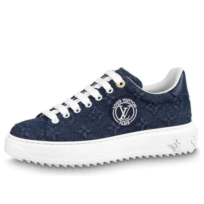 (WMNS) LOUIS VUITTON Time Out Sneakers 'Blue Denim Mesh' 1AADME sold by KicksCrew
