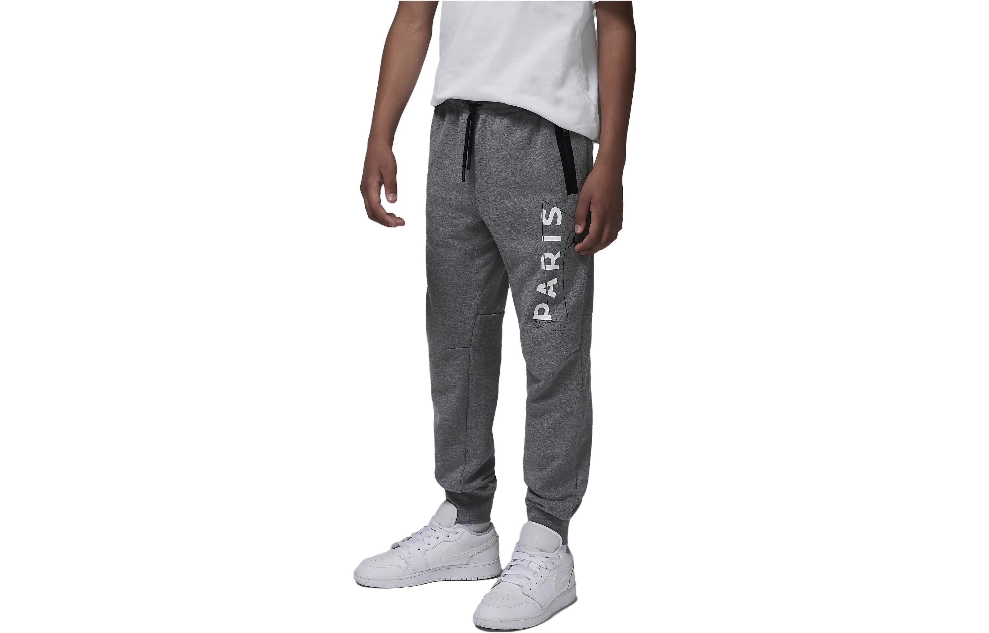 (GS) Air Jordan x Paris Saint-Germain French Terry Pants 'Dark Grey' FB1662-091 sold by KicksCrew product image thumbnail 2