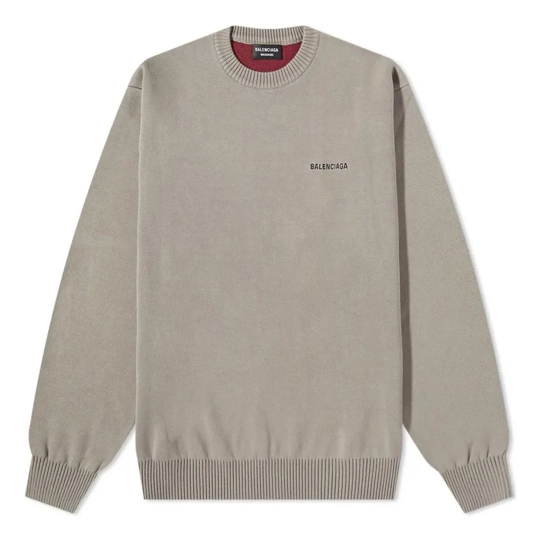 Balenciaga Political Campaign Crewneck Sweater 'Khaki' 695827T32385963 sold by KicksCrew