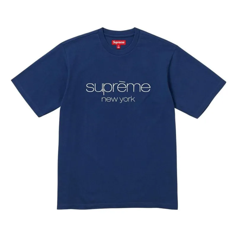 Supreme FW23 Week3 Classic Logo T-shirt 'Navy' SUP-FW23-070 sold by KicksCrew