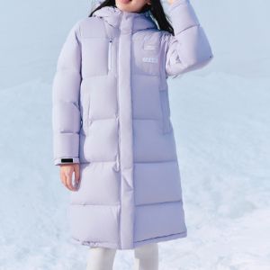 (WMNS) Skechers Letter Printed Long Down Jacket 'Purple' P423W124-010Y sold by KicksCrew
