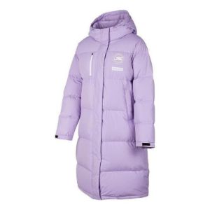 (WMNS) Skechers Letter Printed Long Down Jacket 'Purple' P423W124-010Y sold by KicksCrew
