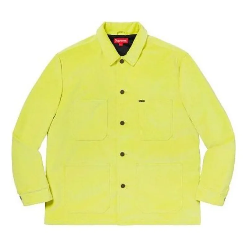 Supreme SS20 Week 1 Velvet Chore Coat 'Yellow' SUP-SS20-219 sold by KicksCrew