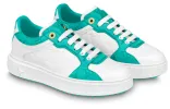 (WMNS) LOUIS VUITTON Time Out Sneakers 'White and Teal Monogram' 1AB349 sold by KicksCrew
