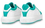 (WMNS) LOUIS VUITTON Time Out Sneakers 'White and Teal Monogram' 1AB349 sold by KicksCrew