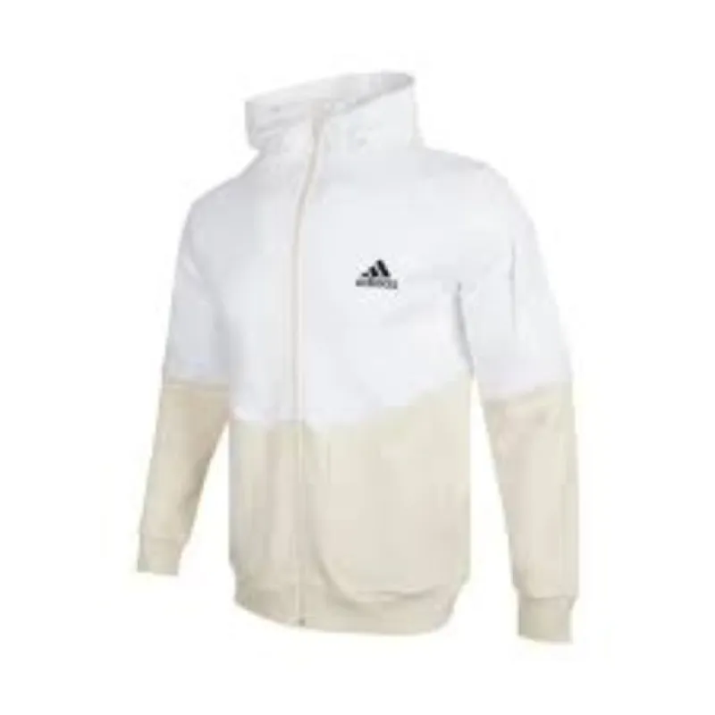 adidas Essentials For Gameday Fleece Full-Zip Hooded Jacket 'White' HL6911 sold by KicksCrew