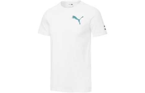 Puma Casual Graphic T-Shirt 'White Black Blue' 596631-02 sold by KicksCrew