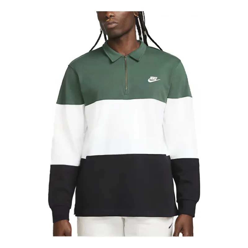 Nike Club Long-Sleeve Top 'Green White Black' FB7798-323 sold by KicksCrew