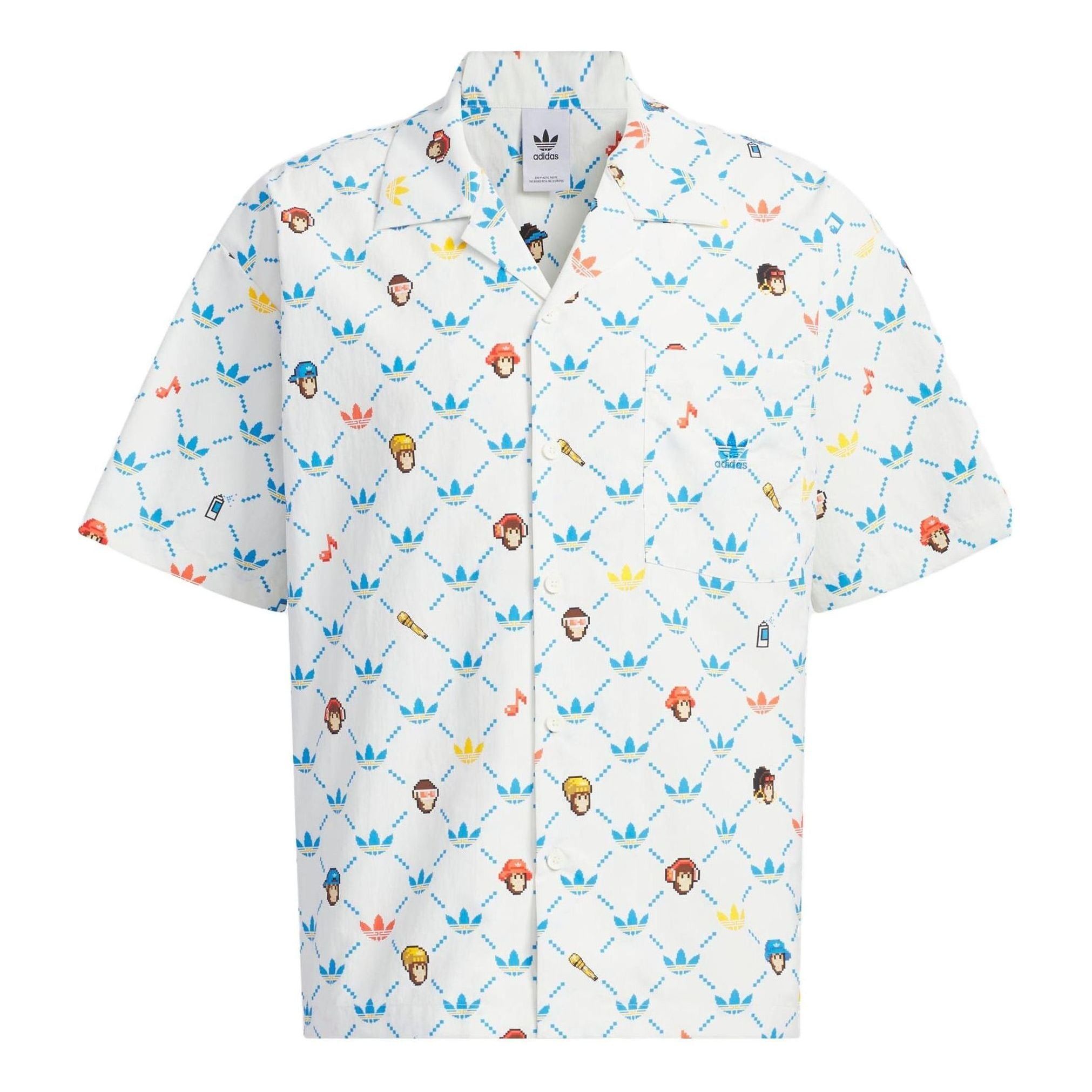 adidas originals x Monkey Kingdom Allover Print Shirt 'White Multicolor' IP1803 sold by KicksCrew
