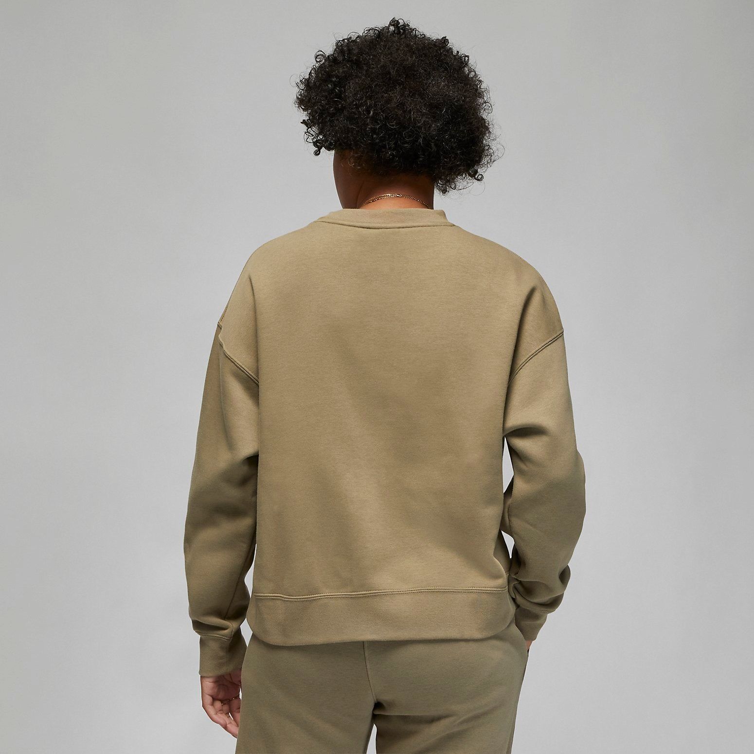 (WMNS) Air Jordan Brooklyn Fleece Crewneck 'Beige' DQ4463-351 sold by KicksCrew product image thumbnail 3