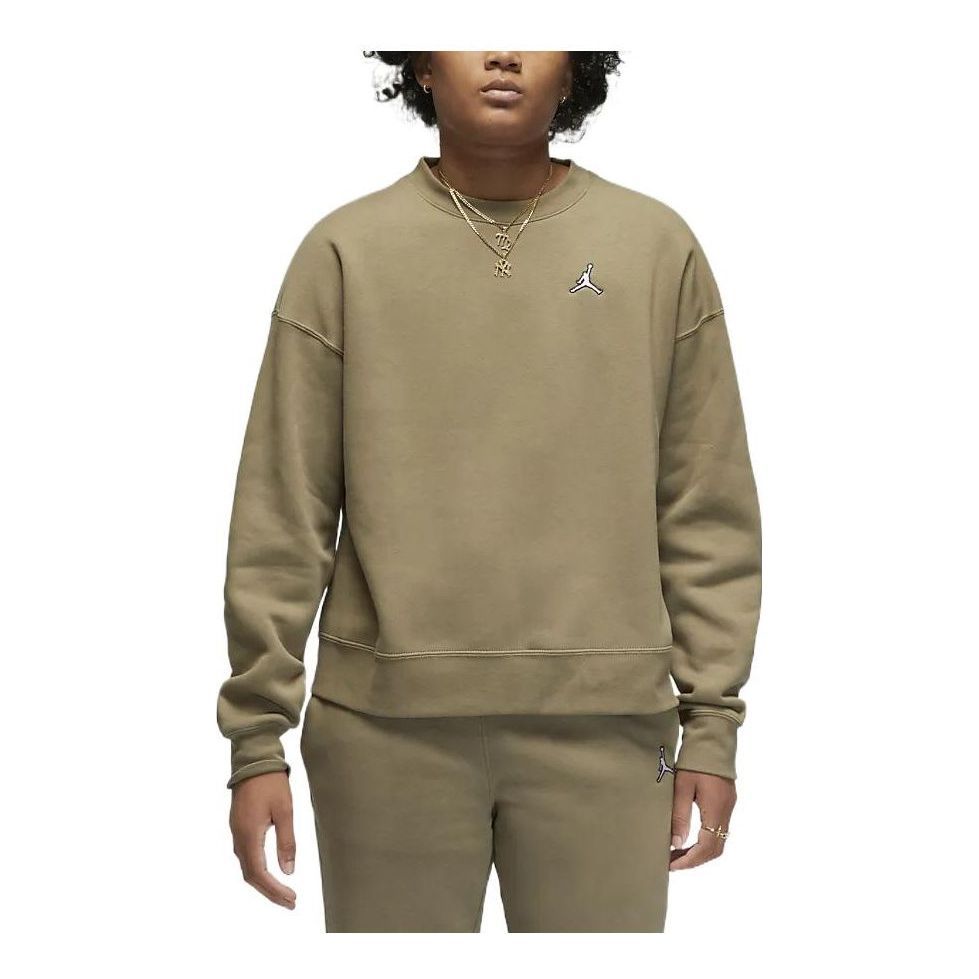 (WMNS) Air Jordan Brooklyn Fleece Crewneck 'Beige' DQ4463-351 sold by KicksCrew