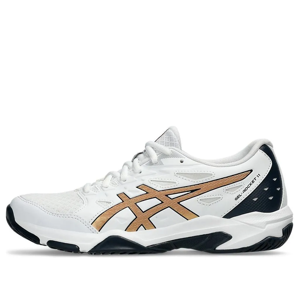 (WMNS) ASICS Gel-Rocket 11 'White Pure Gold' 1072A093-104 sold by KicksCrew