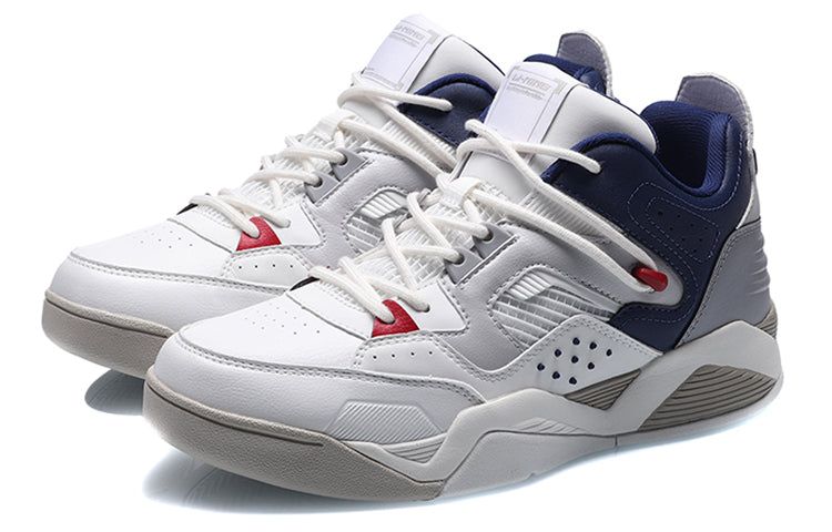 Li-Ning Casual Basketball Shoes 'White Grey Blue' AGBR025-3 sold by KicksCrew product image thumbnail 3
