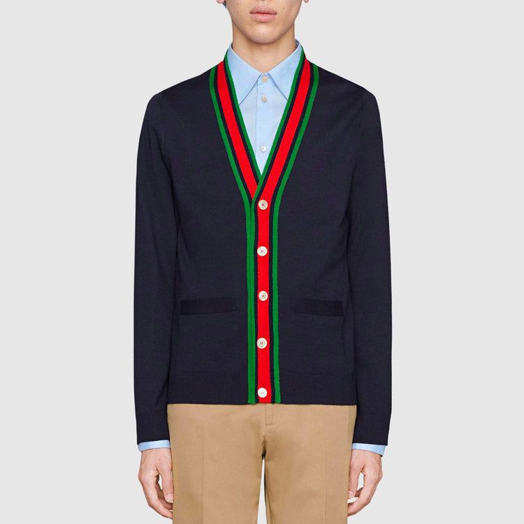 Gucci Knit Wool Cardigan 'Blue' 576806-XKAUL-4548 sold by KicksCrew product image thumbnail 3