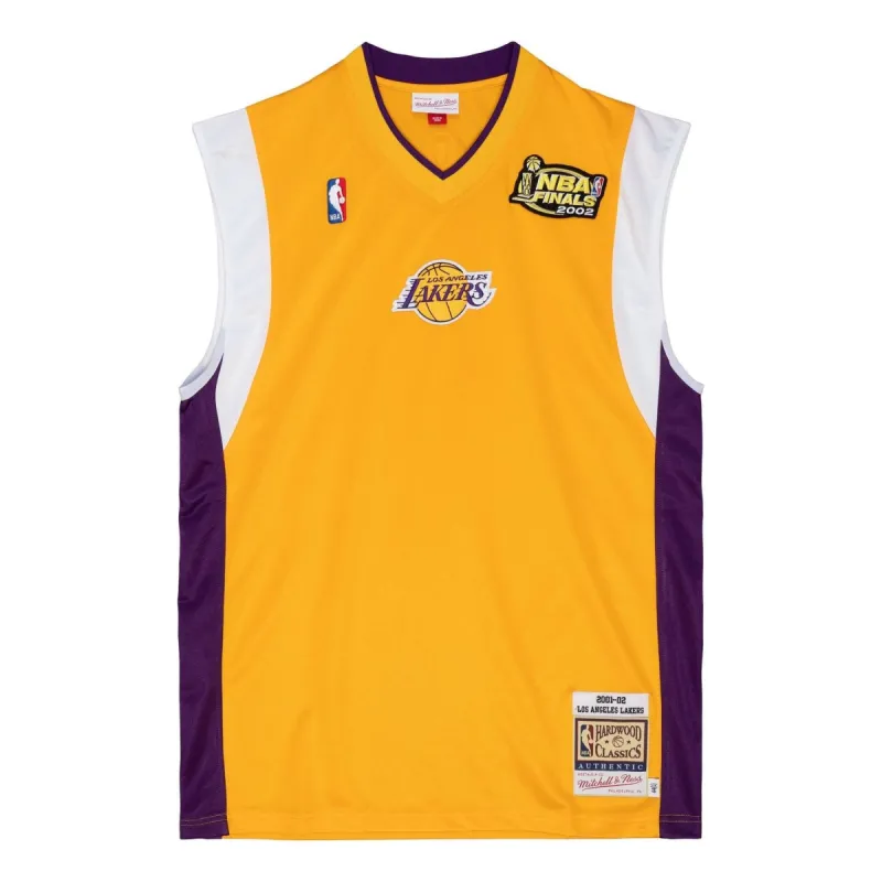 Mitchell & Ness x NBA Los Angeles Lakers 2001-02 Shooting Jerseys 'Yellow' ASSH1060-LAL01PPPGOLD sold by KicksCrew