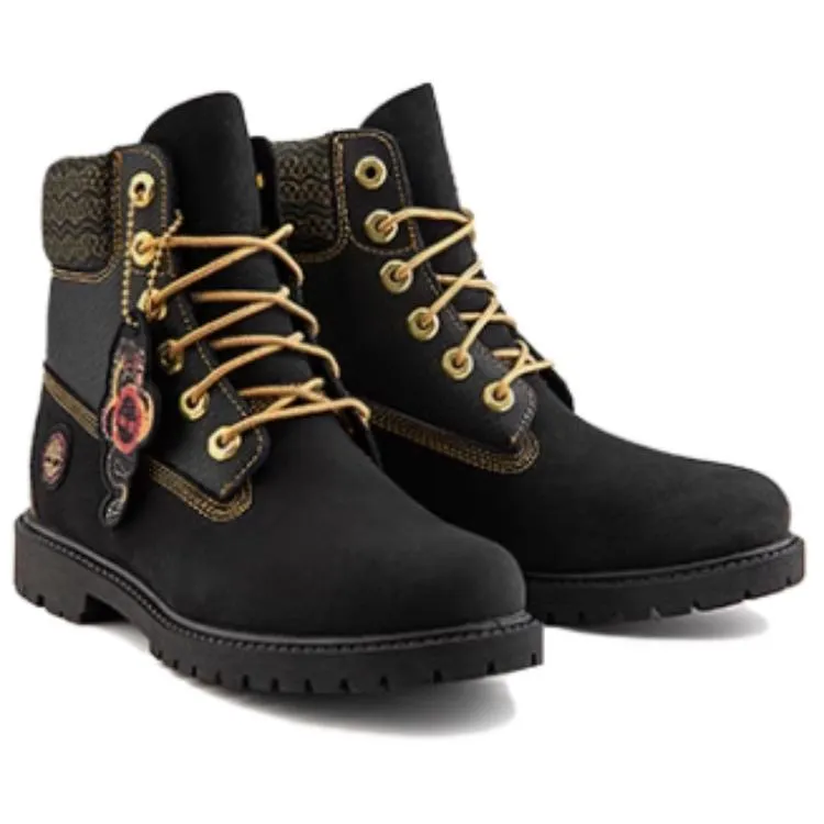 (WMNS) Timberland Lunar New Year 6 Inch Lace Up Boots 'Black Nubuck' A62TM sold by KicksCrew product image thumbnail 3