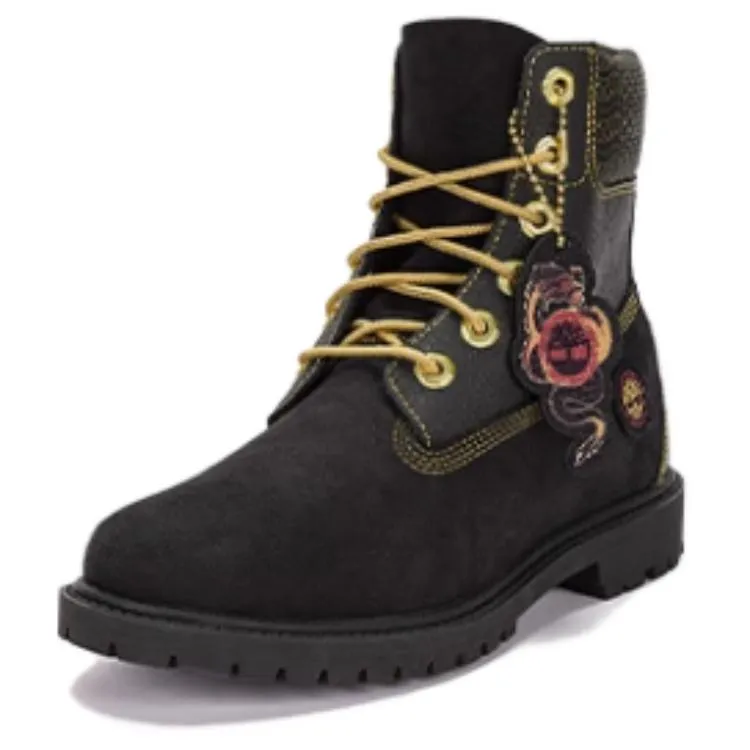 (WMNS) Timberland Lunar New Year 6 Inch Lace Up Boots 'Black Nubuck' A62TM sold by KicksCrew product image thumbnail 2
