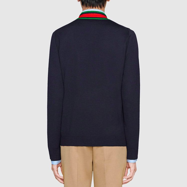 Gucci Knit Wool Cardigan 'Blue' 576806-XKAUL-4548 sold by KicksCrew product image thumbnail 4