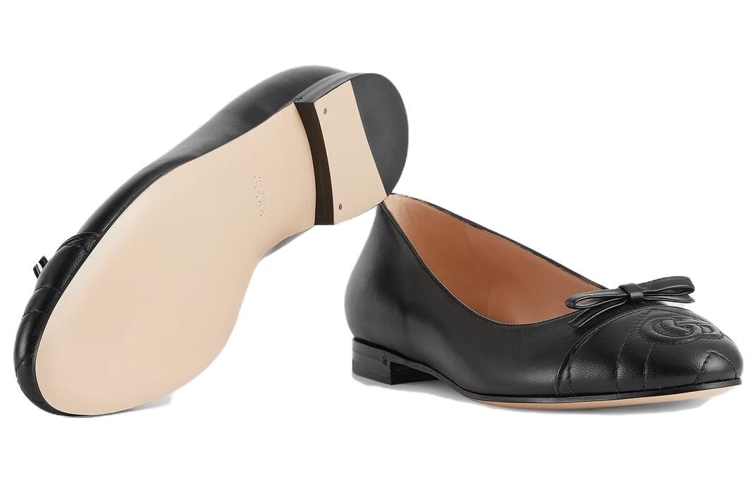 (WMNS) GUCCI Ballet Flat With Double G Leather 'Black' 680878-BKO60-1000 sold by KicksCrew product image thumbnail 5