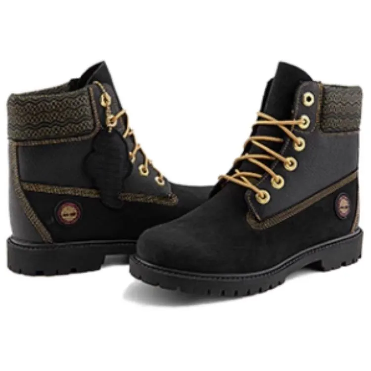 (WMNS) Timberland Lunar New Year 6 Inch Lace Up Boots 'Black Nubuck' A62TM sold by KicksCrew product image thumbnail 4