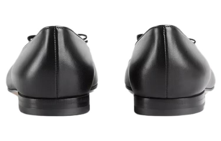 (WMNS) GUCCI Ballet Flat With Double G Leather 'Black' 680878-BKO60-1000 sold by KicksCrew product image thumbnail 4