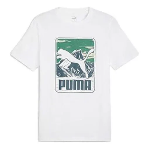 PUMA Graphic Mountain T-shirt 'White' 684761-02 sold by KicksCrew