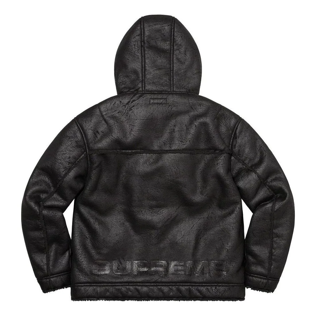 Supreme Faux Shearling Hooded Jacket 'Black' SUP-SS23-084 sold by KicksCrew product image thumbnail 2