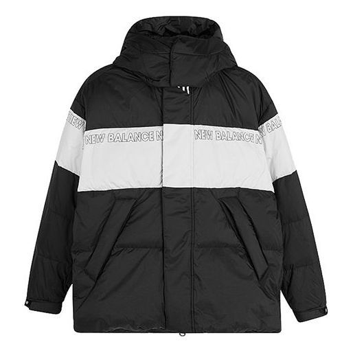 New Balance Colorblock Padded Jacket 'Black White' NP943011-BK sold by KicksCrew