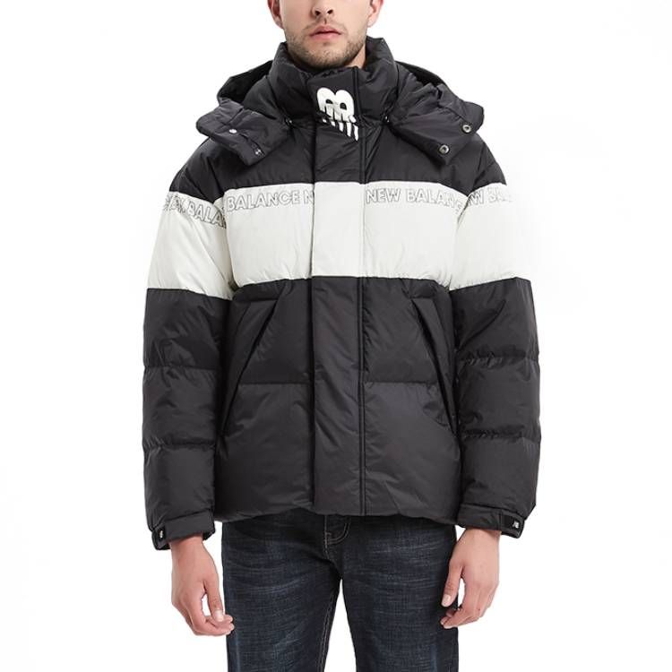 New Balance Colorblock Padded Jacket 'Black White' NP943011-BK sold by KicksCrew product image thumbnail 3