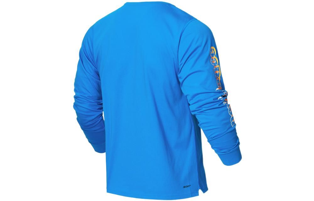 New Balance Athletic Fit Printed Long Sleeve Top 'Blue' MT21065-SBU sold by KicksCrew product image thumbnail 2