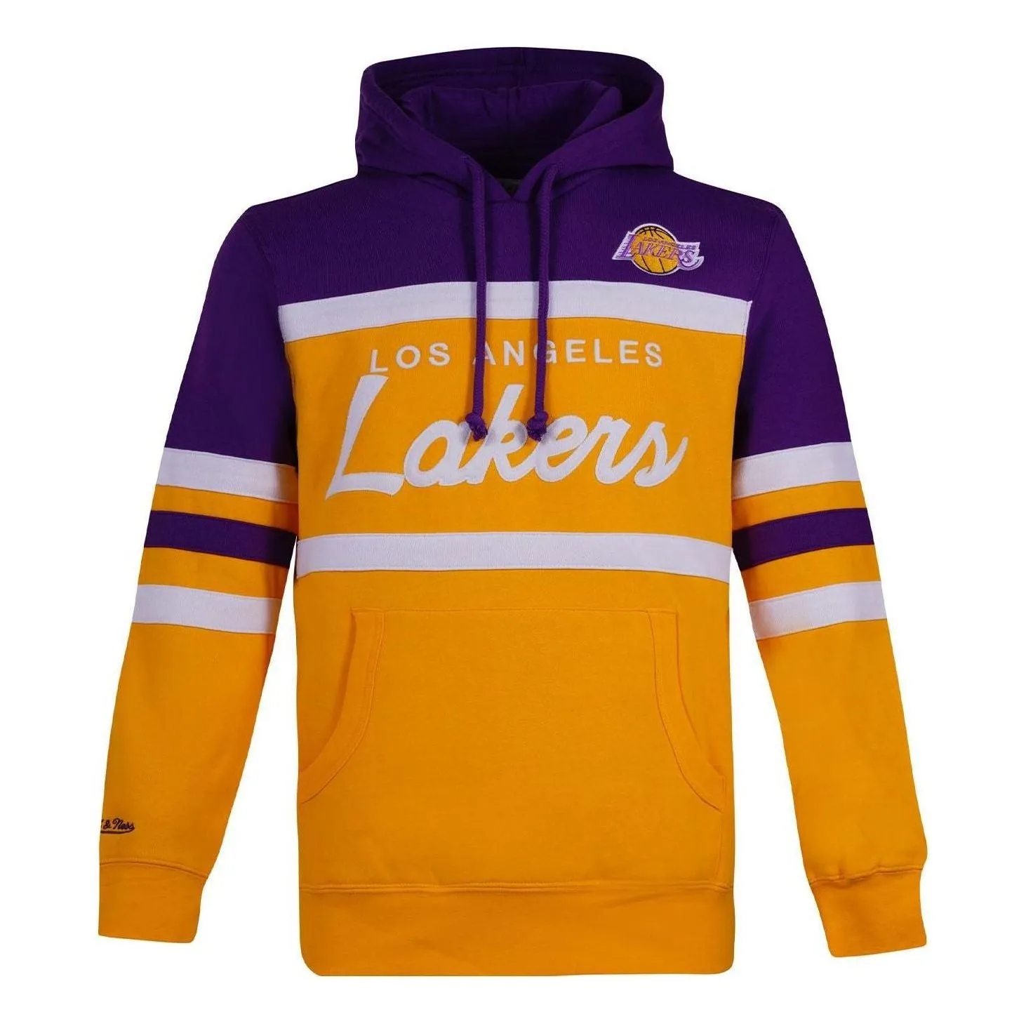 Mitchell & Ness x NBA Los Angeles Lakers Head Coach Hoodie 'Yellow Purple' FPHDSC19029-LALGDPR sold by KicksCrew