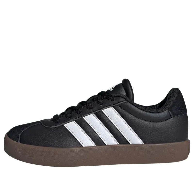 (GS) adidas VL Court 3.0 'Black White Gum' IE3630 sold by KicksCrew