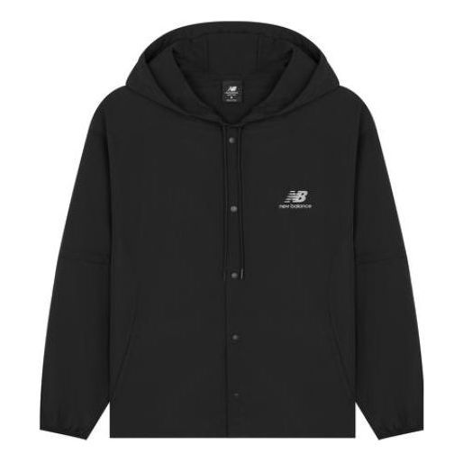 New Balance Logo Print Casual Jacket 'Black' AMJ22368-BK sold by KicksCrew