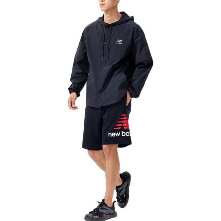 New Balance Logo Print Casual Jacket 'Black' AMJ22368-BK sold by KicksCrew product image thumbnail 4