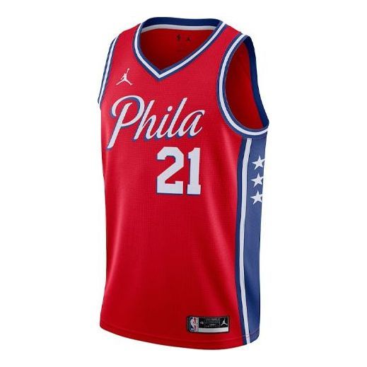 Air Jordan x NBA Philadelphia 76ers Jerseys 'Joel Embiid 21' CV9490-666 sold by KicksCrew