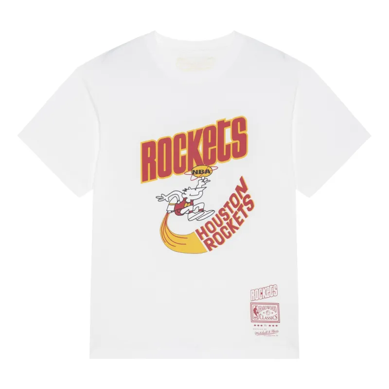 Mitchell & Ness x Cactus Jack by Travis Scott x BR Rockets T-Shirt 'White' MNJYSST230163-WHITE sold by KicksCrew