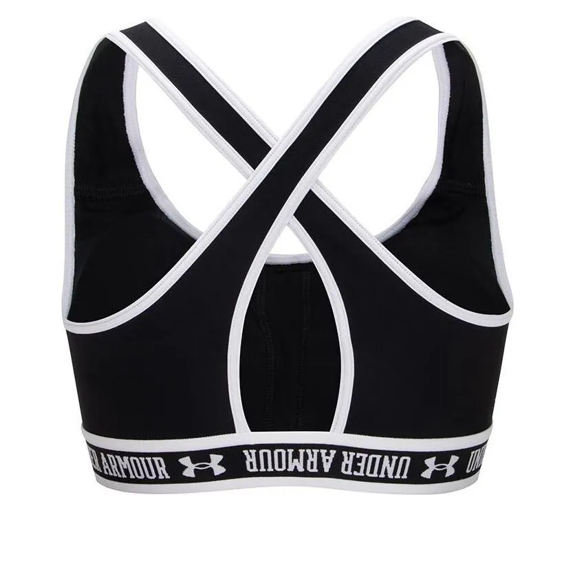 (WMNS) Under Armour Crossback Mid Block Bra 'Black Blue' 1371367-474 sold by KicksCrew product image thumbnail 2