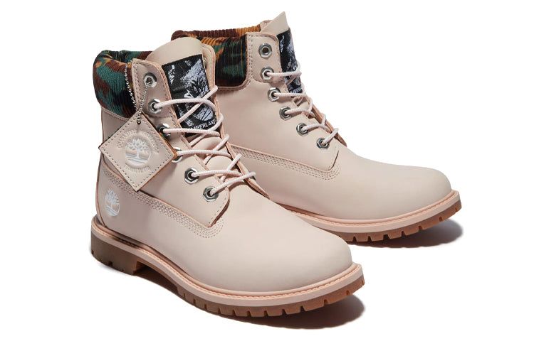 (WMNS) Timberland Heritage 6 Inch Waterproof Boots 'Pale Pink Nubuck with Camo' A2M8P662 sold by KicksCrew product image thumbnail 4