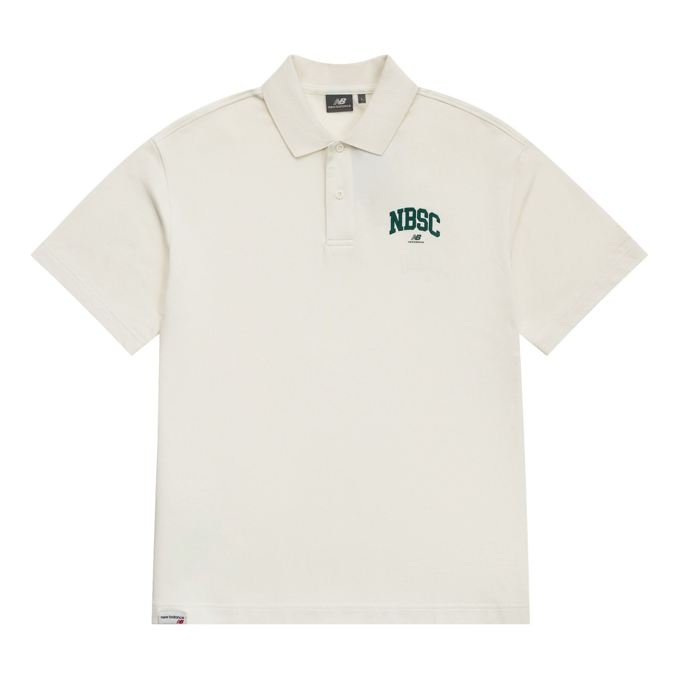 New Balance Classic Polo Tee 'White Green' 5FD25363-IV sold by KicksCrew
