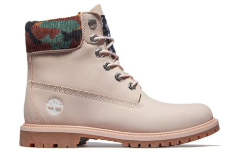 (WMNS) Timberland Heritage 6 Inch Waterproof Boots 'Pale Pink Nubuck with Camo' A2M8P662 sold by KicksCrew