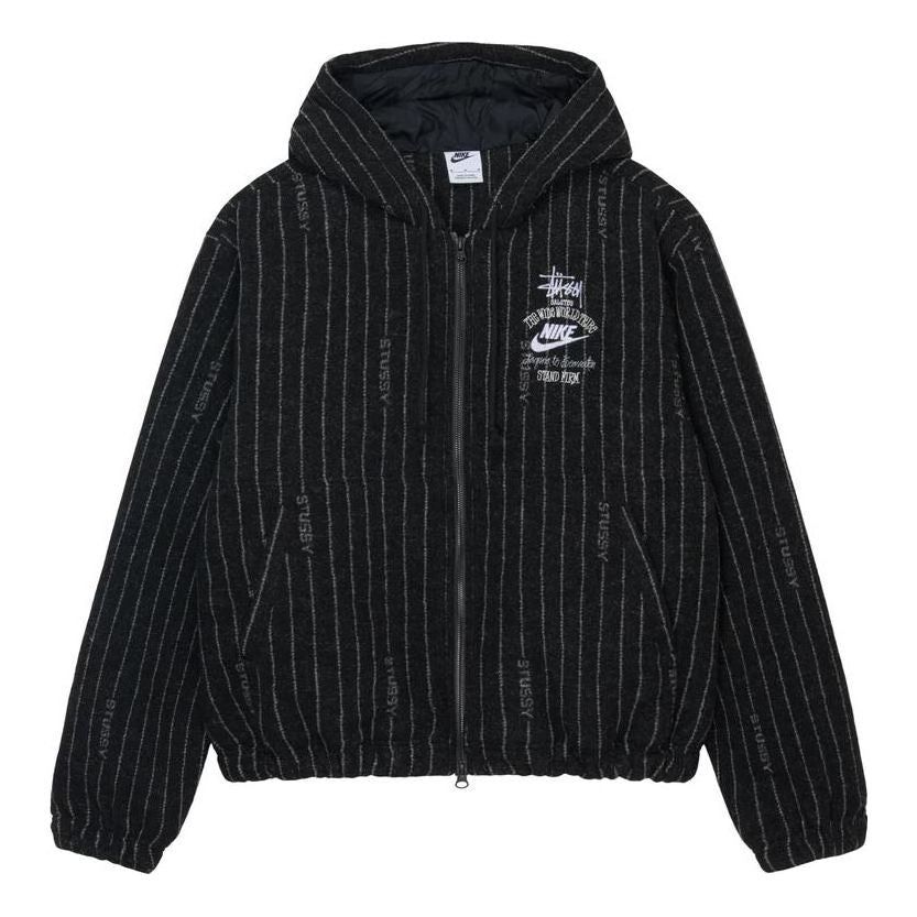 Nike x Stssy Striped Wool Jacket (Asia Sizing) 'Black' DR4413-010 sold by KicksCrew