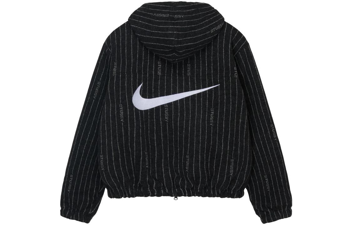 Nike x Stssy Striped Wool Jacket (Asia Sizing) 'Black' DR4413-010 sold by KicksCrew product image thumbnail 2