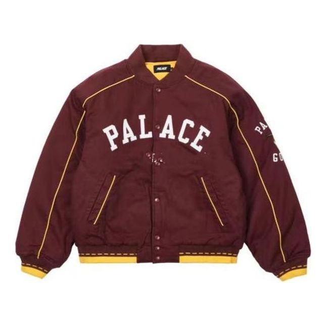 Palace SS22 Varsity Jacket 'Burgundy' P22JK108 sold by KicksCrew