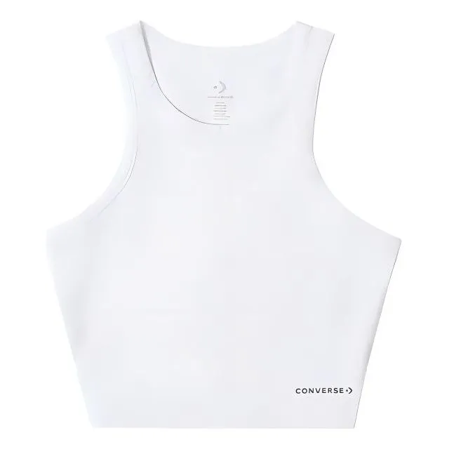 (WMNS) Converse High Neck Knit Tank Top 'White' 10026502-A02 sold by KicksCrew
