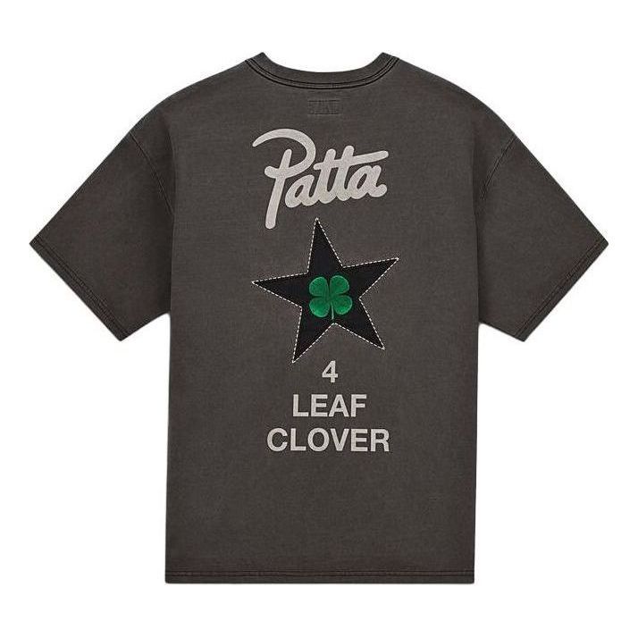 Converse x Patta Four-Leaf Clover Short Sleeve T-Shirt 'Black' 10024663-A01 sold by KicksCrew