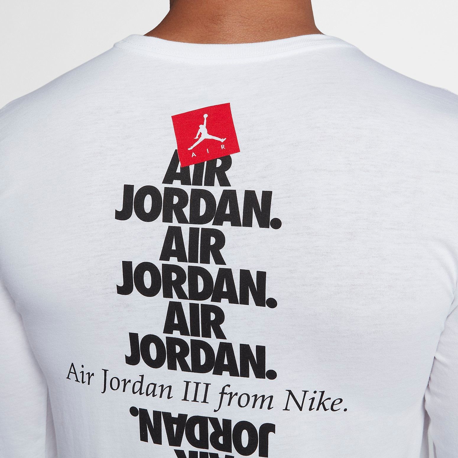 Air Jordan Retro 3 Long Sleeve T-Shirt 'White' 943938-100 sold by KicksCrew product image thumbnail 3