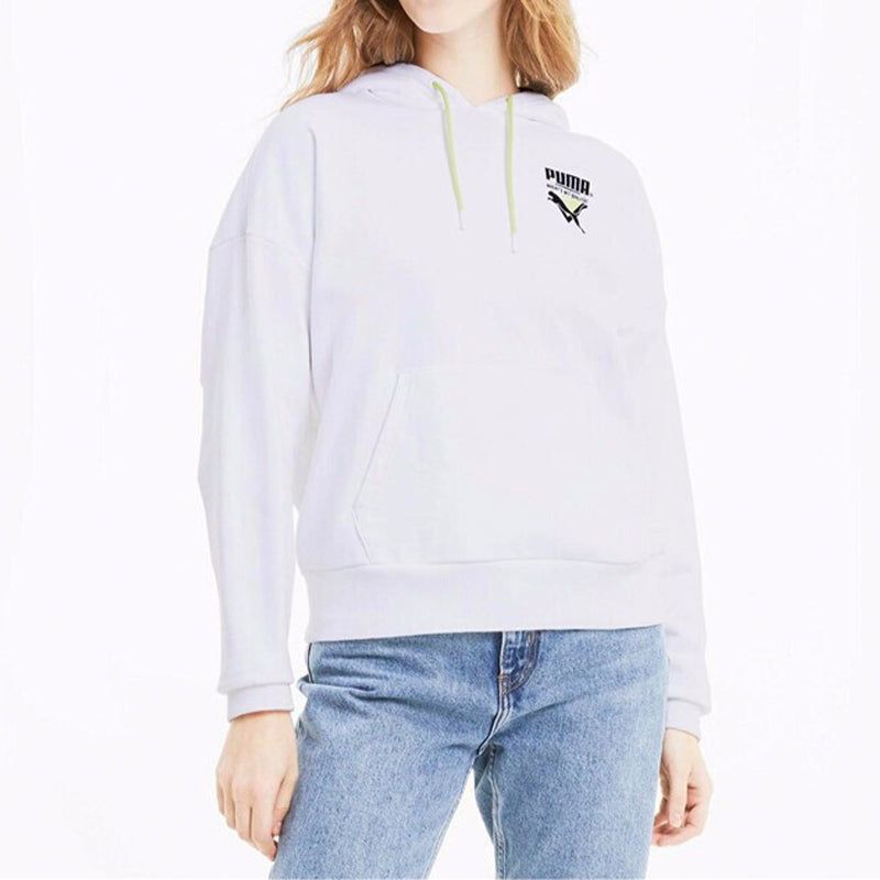 (WMNS) Puma Taifiled For Sport Hoodie 'White Black Green' 599056-02 sold by KicksCrew product image thumbnail 3